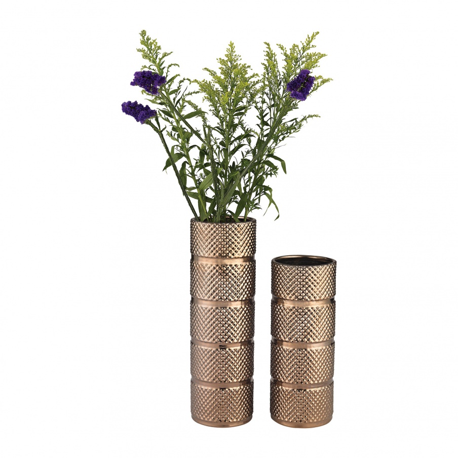 Vase Banded Texture Ceramic Vase Dimond Home