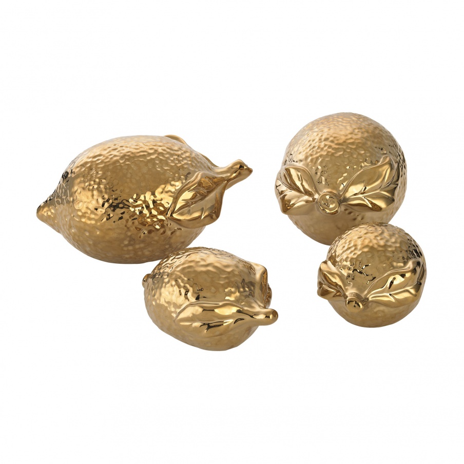 Zubehör Gold Ceramic Lemons Dimond Home