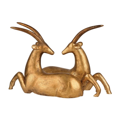 Statuette Resting African Gazelle Sculpture