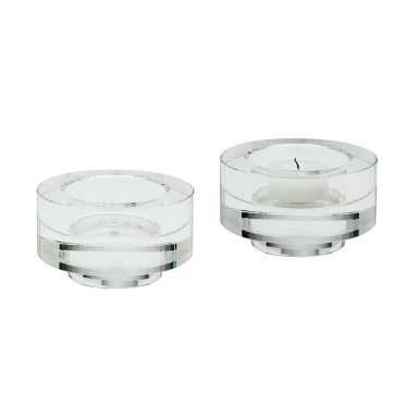 Kerzenhalter Fluted Crystal Votive -Set Of 2