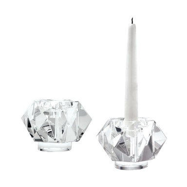 Kerzenhalter Faceted Star Crystal Candleholders - Small. Set Of 2