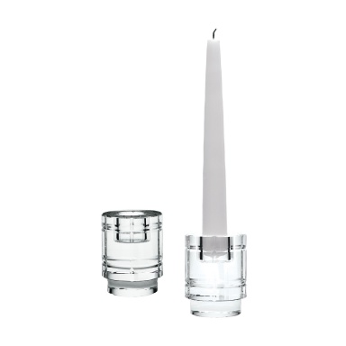Kerzenhalter Windowpane Crystal Column Candleholders - Set Of 2