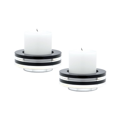 Kerzenhalter Round Smoking Candleholder Crystal - Set Of2