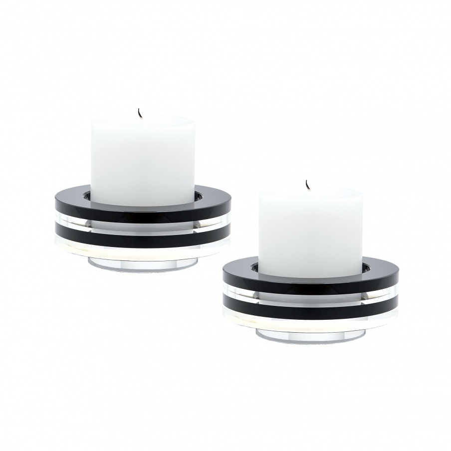 Kerzenhalter Round Smoking Candleholder Crystal - Set Of2 Dimond Home