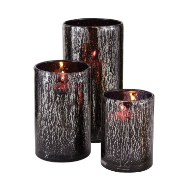 Vase Black Mercury Drip Hurricanes
