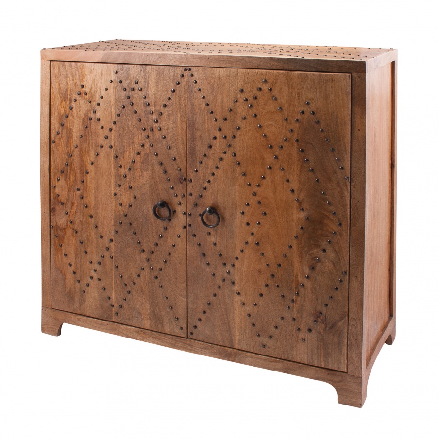 Schrank Plaid Nail Head Cabinet Dimond Home