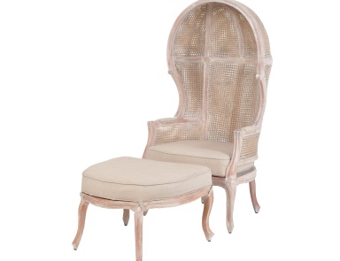 Sessel King Rattan Balloon Chair Ottoman And Guild Master (Rattan, Korbstuhl)