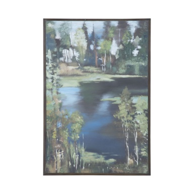 Bild Mountain Lake Hand Painted Waterscape