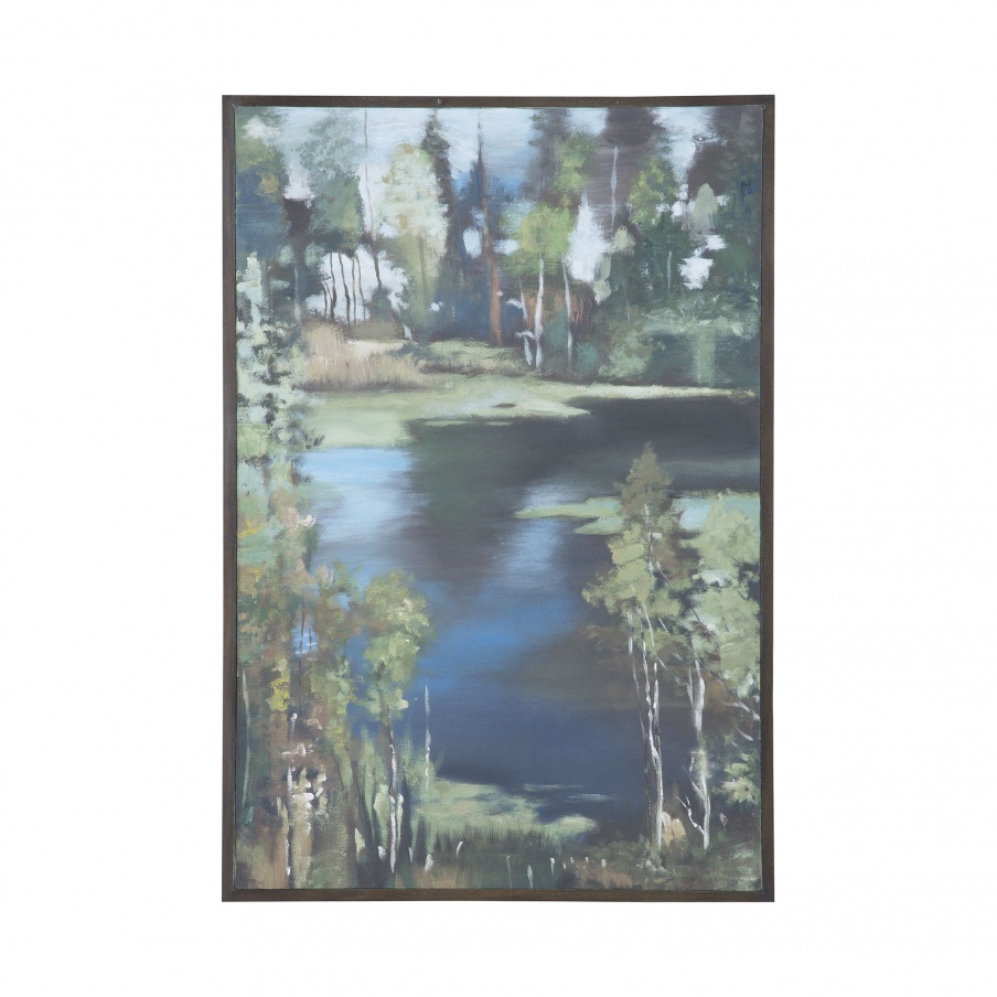 Bild Mountain Lake Hand Painted Waterscape Guild Master