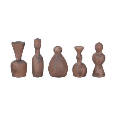 Zubehör Terra Cotta Artifacts II In Aged Terra Cotta - Set of 5