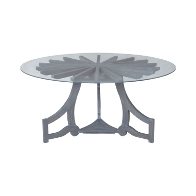 Tisch Sunburst Dining Table In Antique Smoke