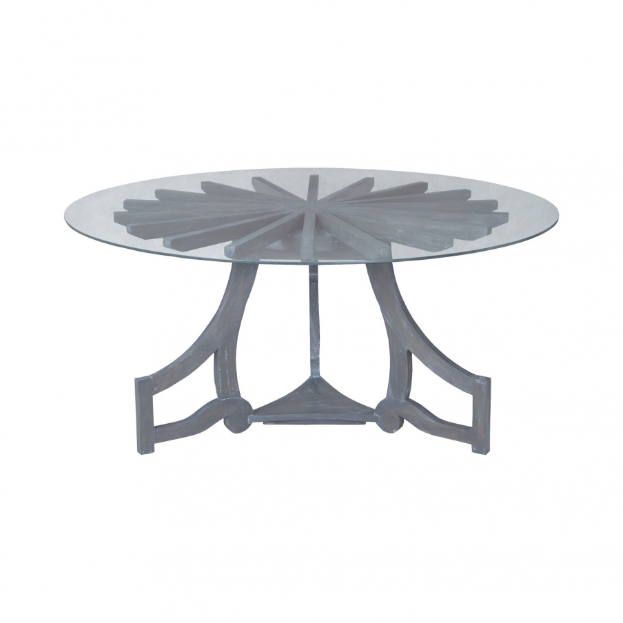 Tisch Sunburst Dining Table In Antique Smoke Guild Master