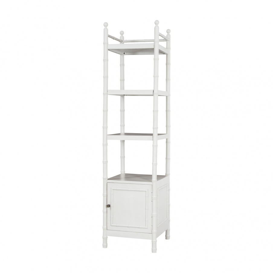 Das Regal Bamboo Accent Linen Shelf In Grain De Bois Oyster Guild Master