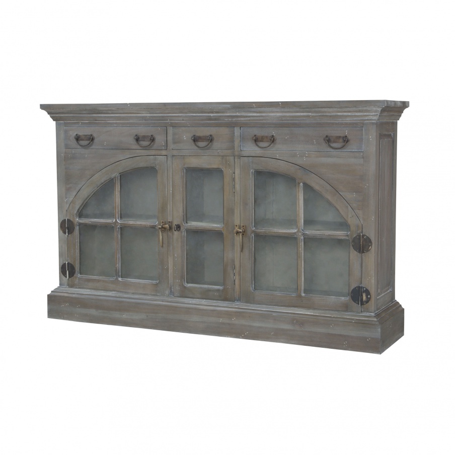 Sideboard Farmhouse China Anrichte In Waterfront Stain Grey And White Wash Guild Master