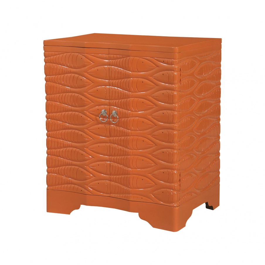 Kommode Waterfront Harmony Nightstand Loft In Tangerine Fish With Accents Guild Master