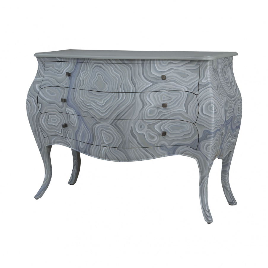 Kommode Bombay Chest In Grain De Bois Griege With Hand Painted Wood Grain Art Guild Master