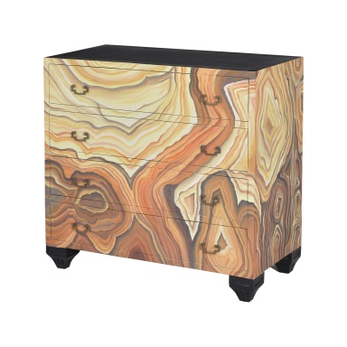 Kommode Parma Chest With Hand Painted Wood Grain Motif