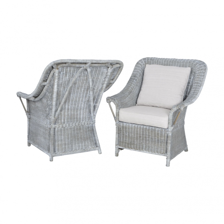 Sessel Retreat Chairs In Waterfront Stain Grey And White Wash - Set of 2 Guild Master