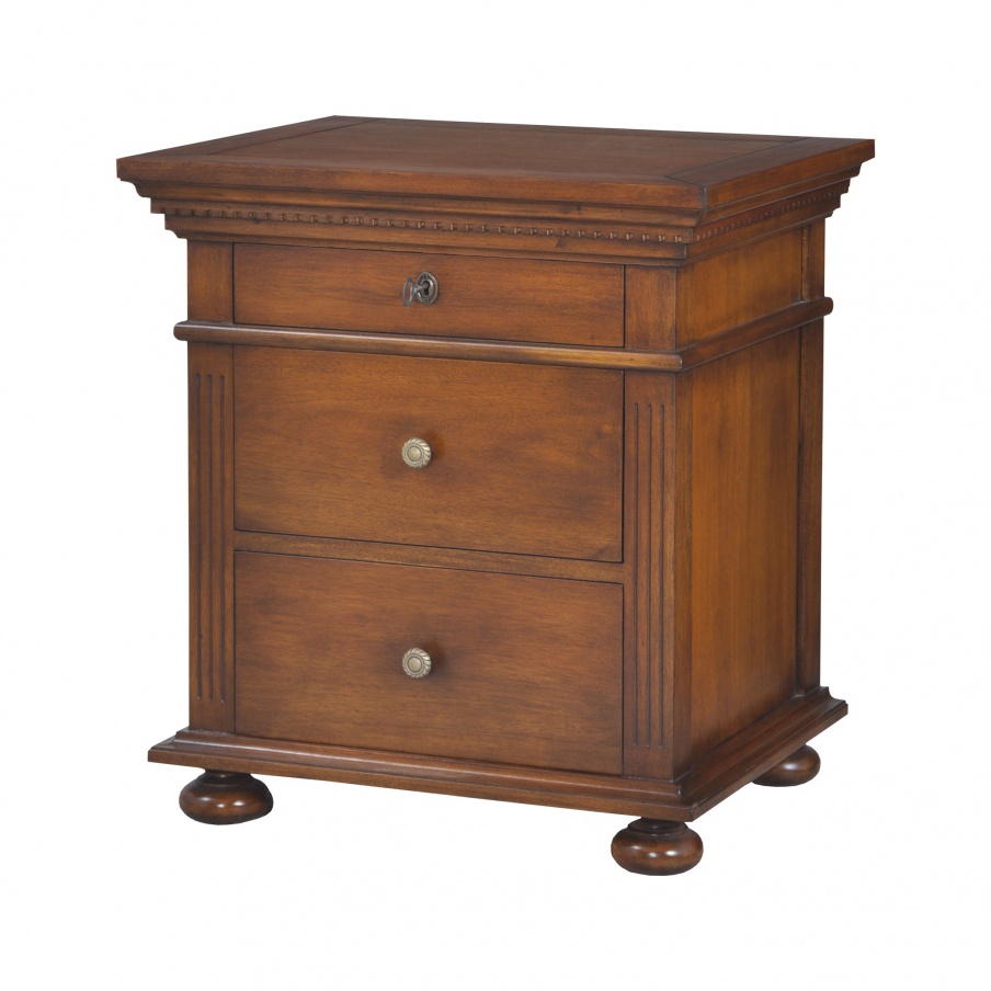 Nachttisch Nacht 3-Drawer Nightstand In Woodlands Stain Guild Master