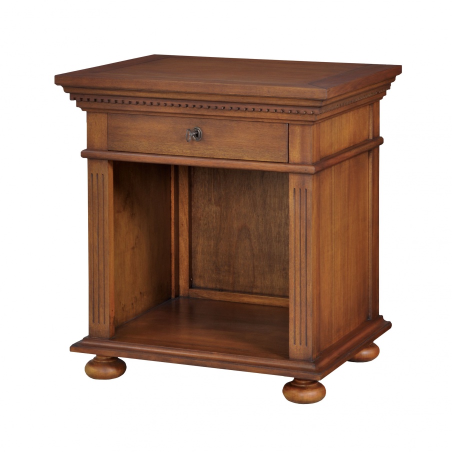 Nachttisch Bett Single Drawer Nightstand In Woodlands Stain Guild Master