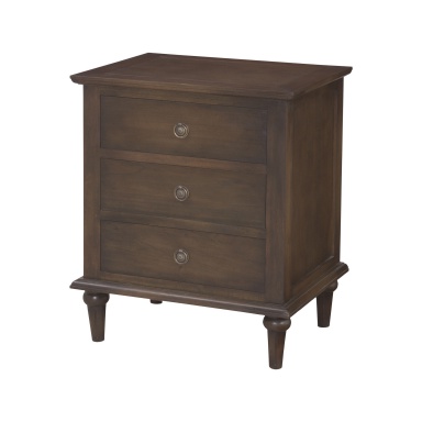 Nachttisch Nacht 3-Drawer Nightstand In Heritage Stain Grey