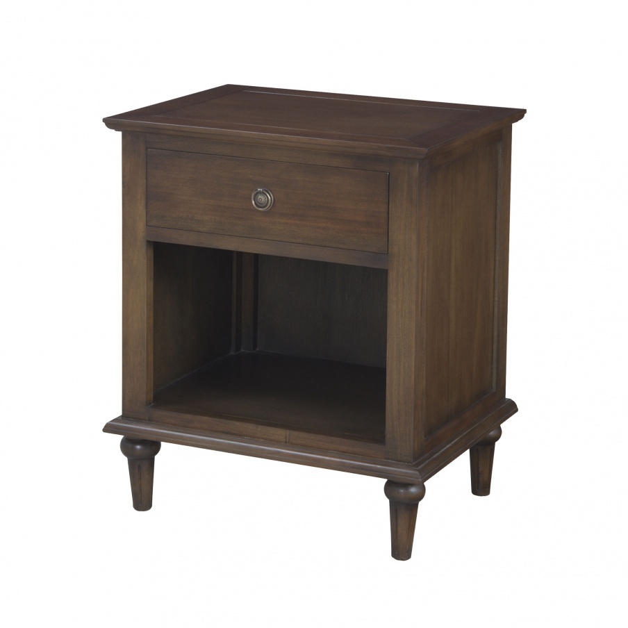 Nachttisch Bett Single Drawer Nightstand In Heritage Grey Stain Guild Master