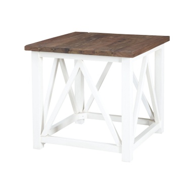 Tisch Square Stick Tables In Natural And White Handbemalt