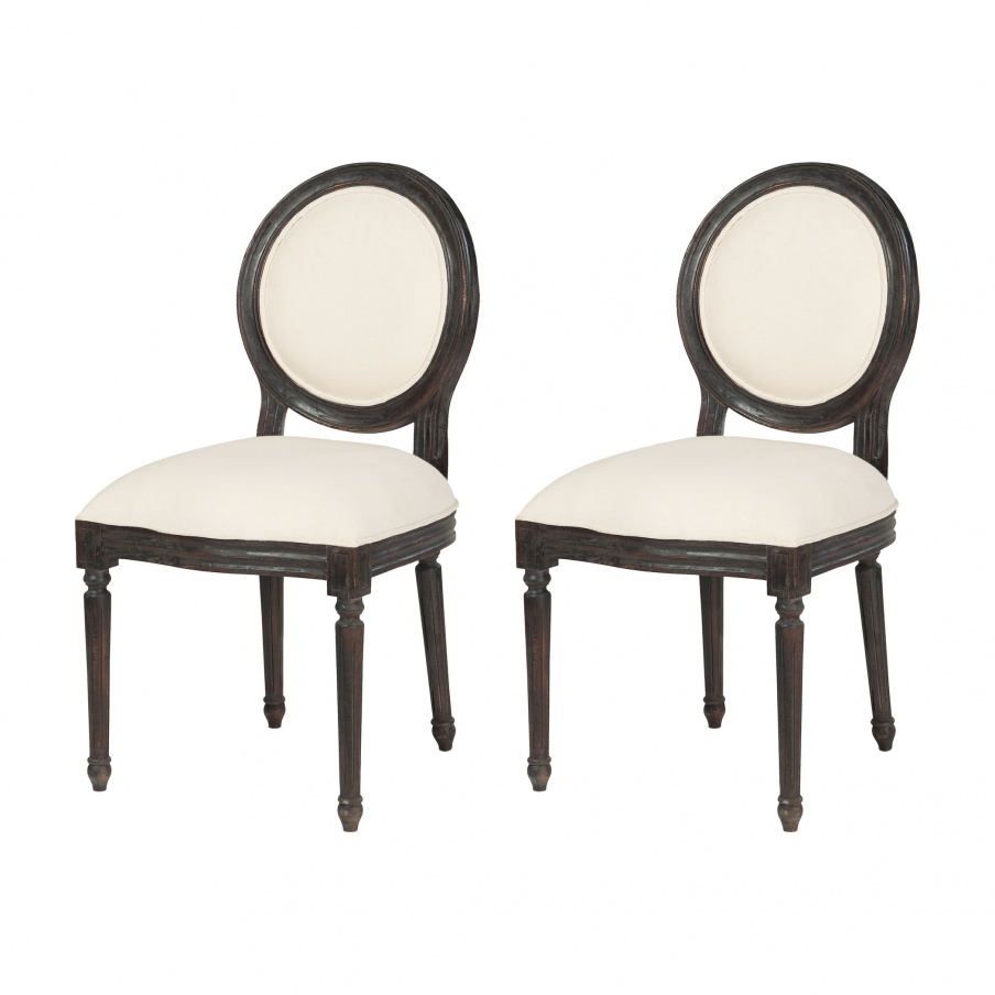 Sessel Allcott Side Chair In Ash Black Stain - Set of 2 Guild Master