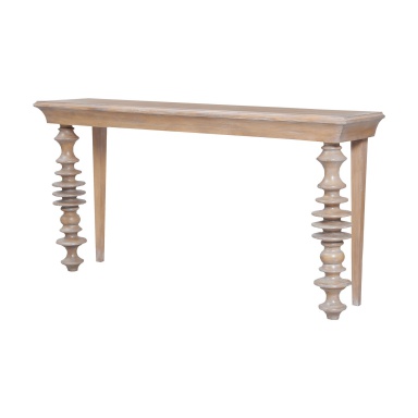 Tisch Classic Sofa Table In Artisan Dark Stain And White Wash