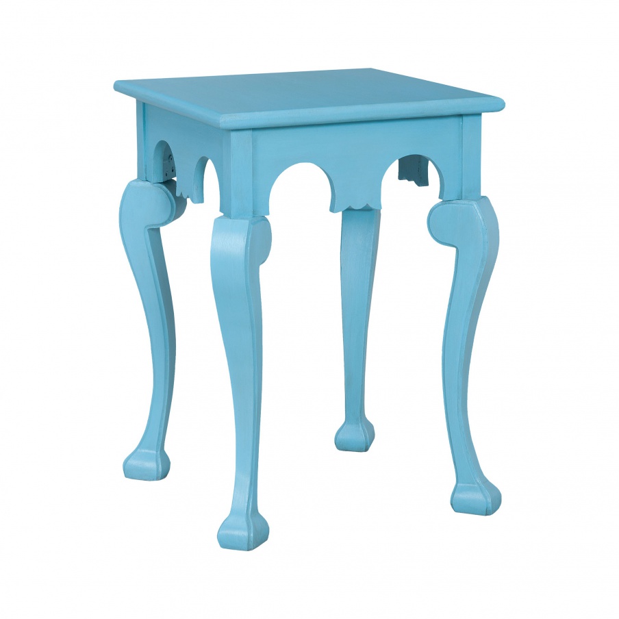 Tisch Manor Cabriole Side Table In Manor Aqua Guild Master