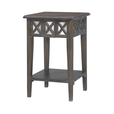 Tisch Heritage Side Table In Heritage Dark Grey Stain