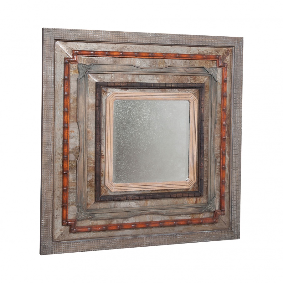 Wall Square Tin Antikisierte Mirror Guild Master