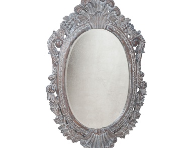 Wandhalter Oval Carved Bär Formte Mirror Guild Master