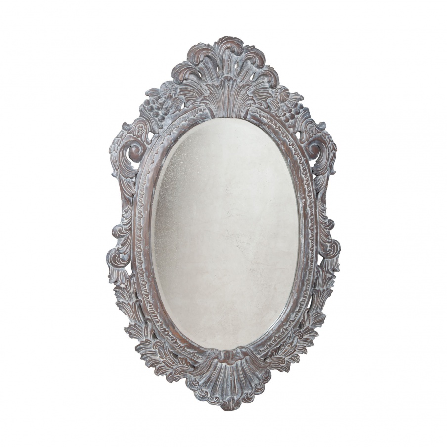 Wandhalter Oval Carved Bär Formte Mirror Guild Master