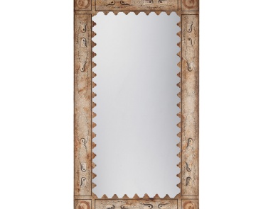 Im Freien Tin Painted Floor Mirror Guild Master
