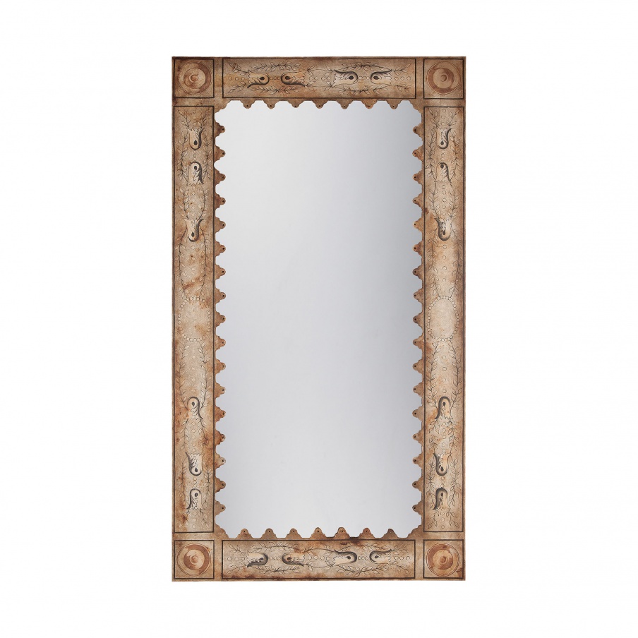 Im Freien Tin Painted Floor Mirror Guild Master