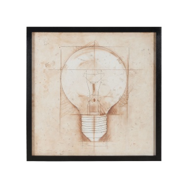 Wand-Dekor Vintage Bulb