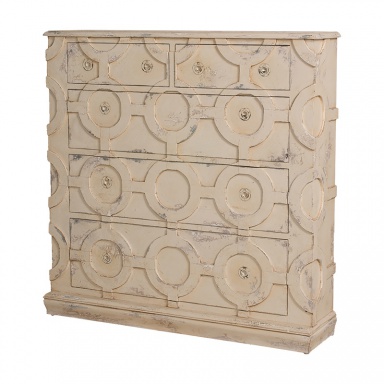 Kommode Carved Tall Chest Wall