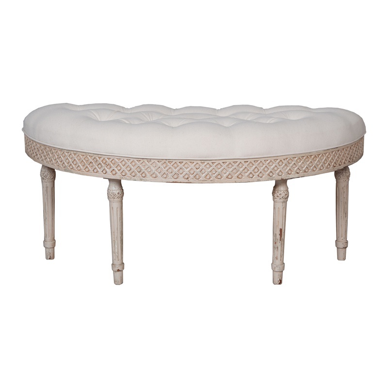 Bench Curved Upholstered Bench Guild Master