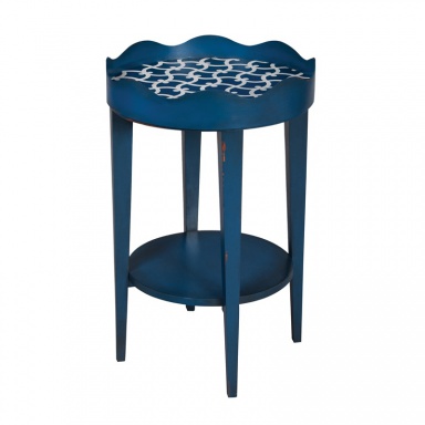 Tisch Scallop Round Tray Table