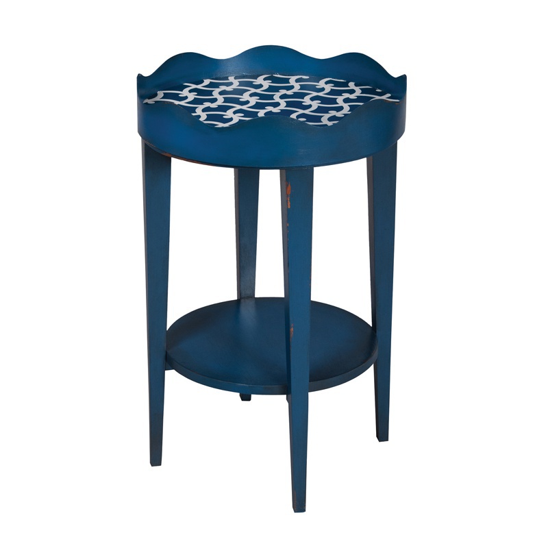 Tisch Scallop Round Tray Table Guild Master