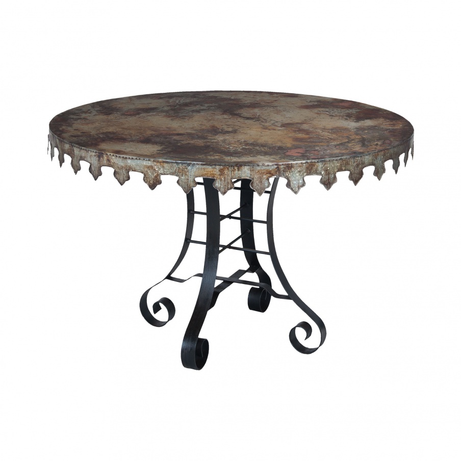 Tisch Zurückgeforderter Tin 47" Bistro Table Guild Master