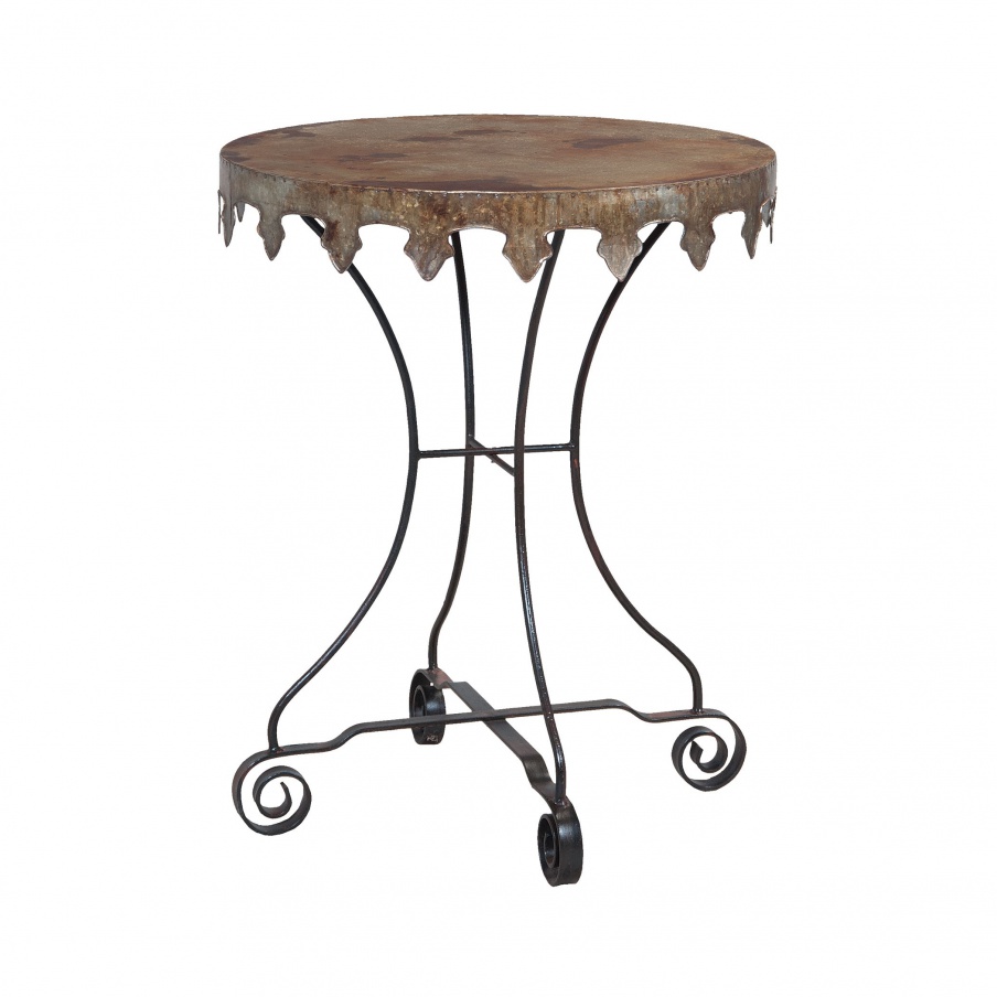 Tisch Zurückgeforderter Tin 24" Bistro Table Guild Master