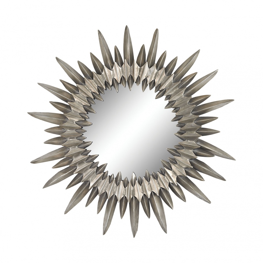 Wand-Aged Silver Sunburst Mirror Guild Master