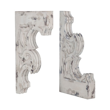 Zubehör Carved Fleur-De-Lis Corbels - Set of 2