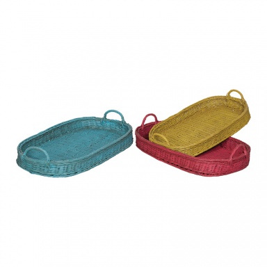 Tablett Oval Rattan Trays