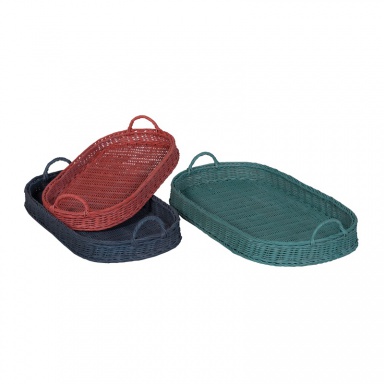 Tablett Oval Rattan Trays