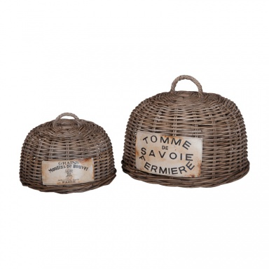 Zubehör French Rattan Bread Covers-Set Of 2