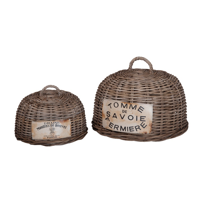 Zubehör French Rattan Bread Covers-Set Of 2 Guild Master