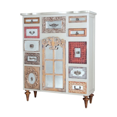 Kommode Mirror Mosaic Tall Chest